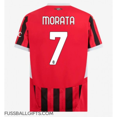 AC Milan Alvaro Morata #7 Fußballbekleidung Heimtrikot 2024-25 Kurzarm AC Milan Alvaro Morata #7 Fußballbekleidung Heimtrikot 2024-25 Kurzarm